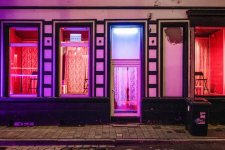 De rosse buurt in Gent, beter bekend als het glazen straatje. 